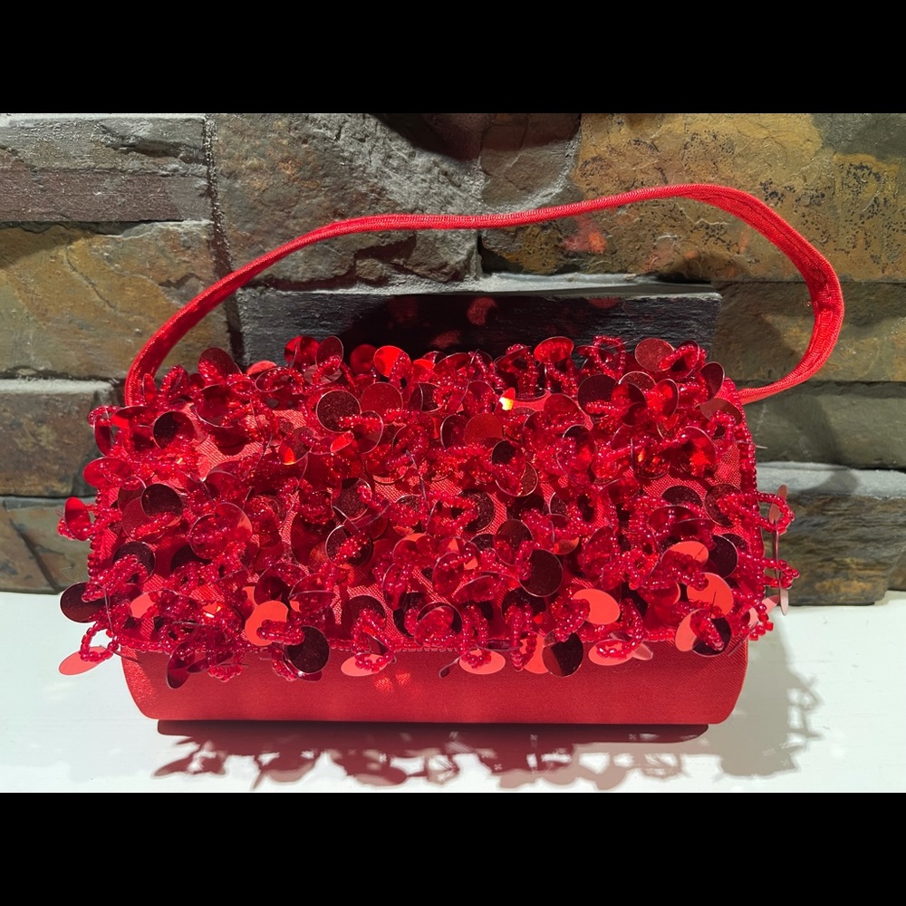 Vintage women’s red evening bag
